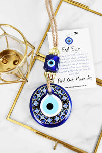 evil eye wall hanging black blue