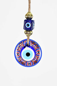 evil eye wall hanging blue red