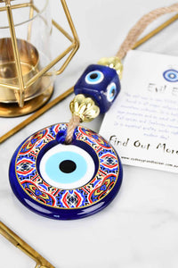 evil eye wall hanging blue red