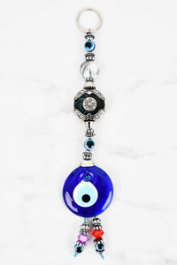 evil eye wall hanging dark blue disc