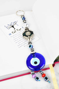 evil eye wall hanging dark blue disc