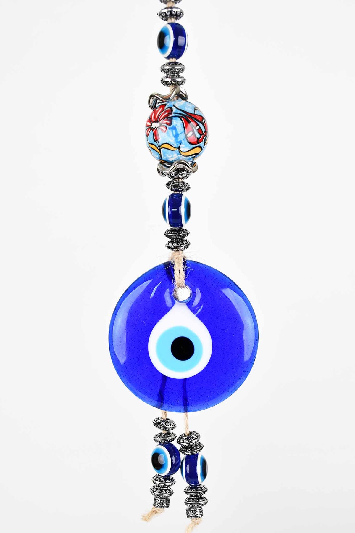 evil eye wall hanging ceramic ball turquoise