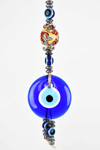 evil eye wall hanging ceramic ball yellow
