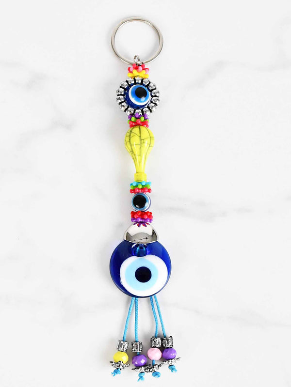 evil eye yellow enamel balloon