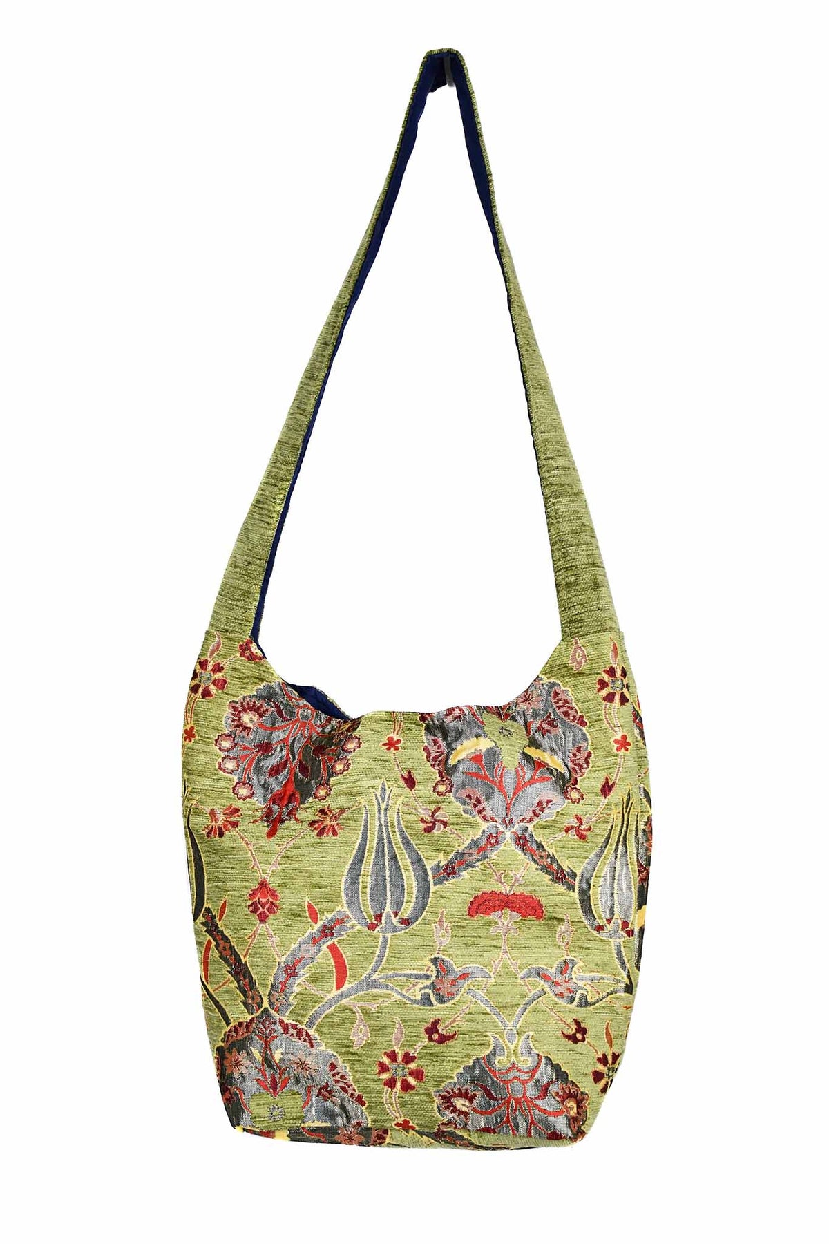 Turkish shoulder bag flower light green