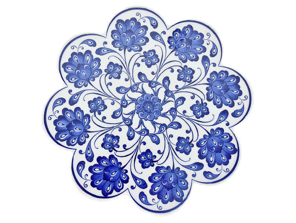 ceramic trivets blue flowers