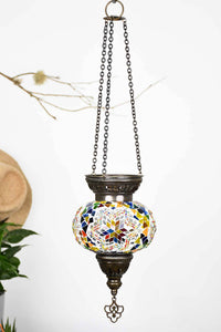 Turkish Candle Holder Hanging Colourful Star Mosaic 1 Lighting Sydney Grand Bazaar 