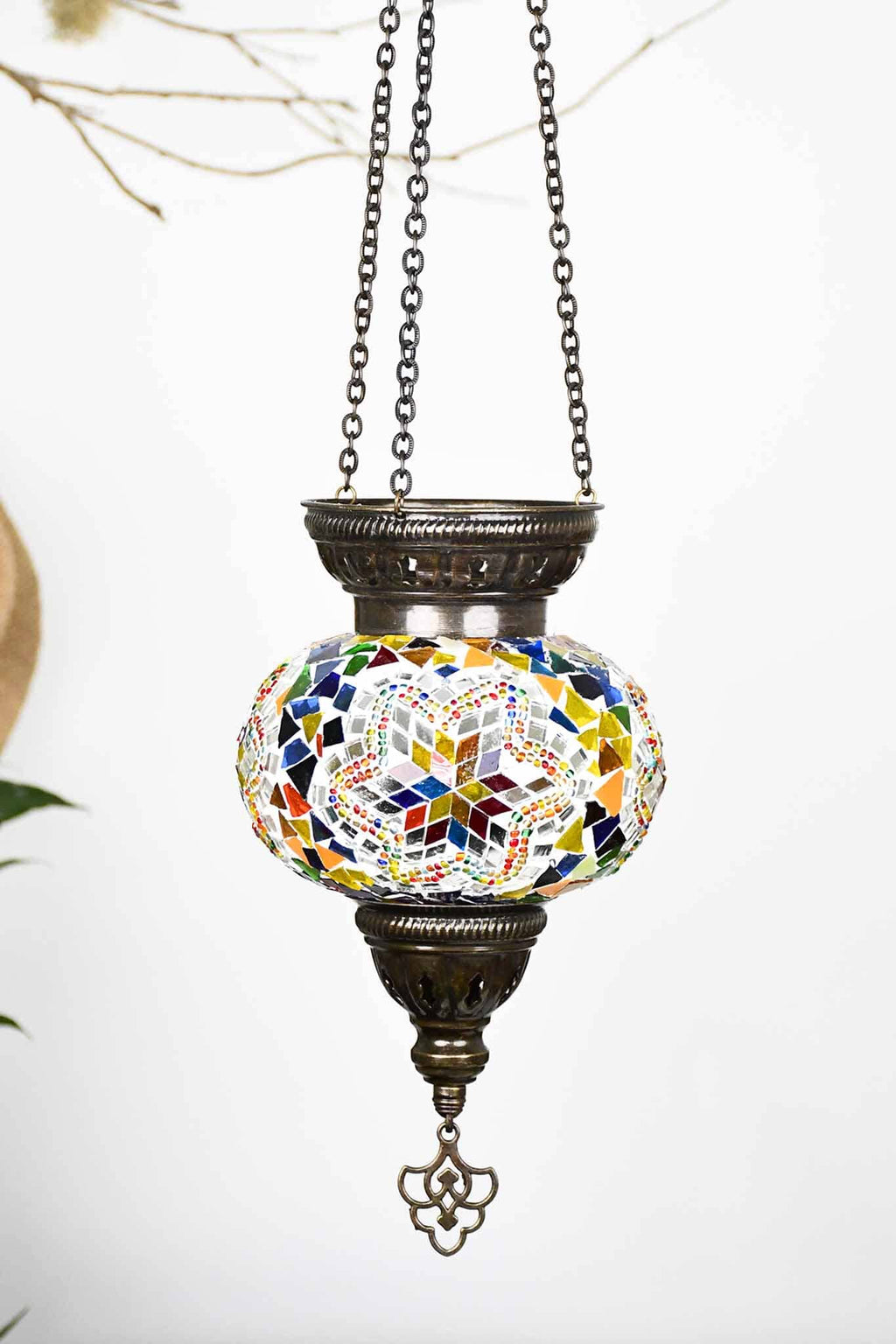 Turkish Candle Holder Hanging Colourful Star Mosaic 1 Lighting Sydney Grand Bazaar 