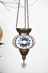 Turkish Mosaic Candle Holder Hanging Colourful Design 2 Lighting Sydney Grand Bazaar 