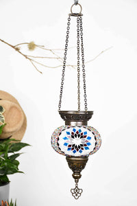 Turkish Mosaic Candle Holder Hanging Colourful Design 2 Lighting Sydney Grand Bazaar 