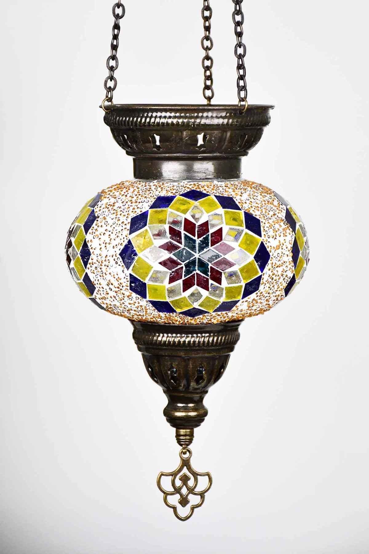 Turkish Mosaic Candle Holder Hanging Colourful Design 6 Lighting Sydney Grand Bazaar 