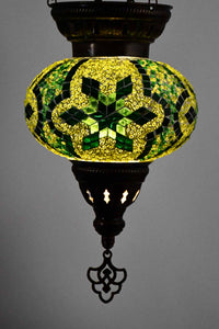 Turkish Mosaic Candle Holder Hanging Green Star 1 Lighting Sydney Grand Bazaar 