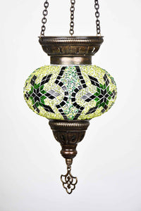 Turkish Mosaic Candle Holder Hanging Green Star 1 Lighting Sydney Grand Bazaar 