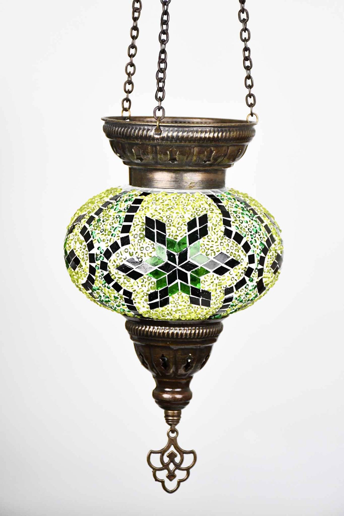 Turkish Mosaic Candle Holder Hanging Green Star 1 Lighting Sydney Grand Bazaar 