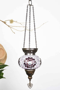 Turkish Mosaic Candle Holder Hanging Purple Pink Star Lighting Sydney Grand Bazaar 