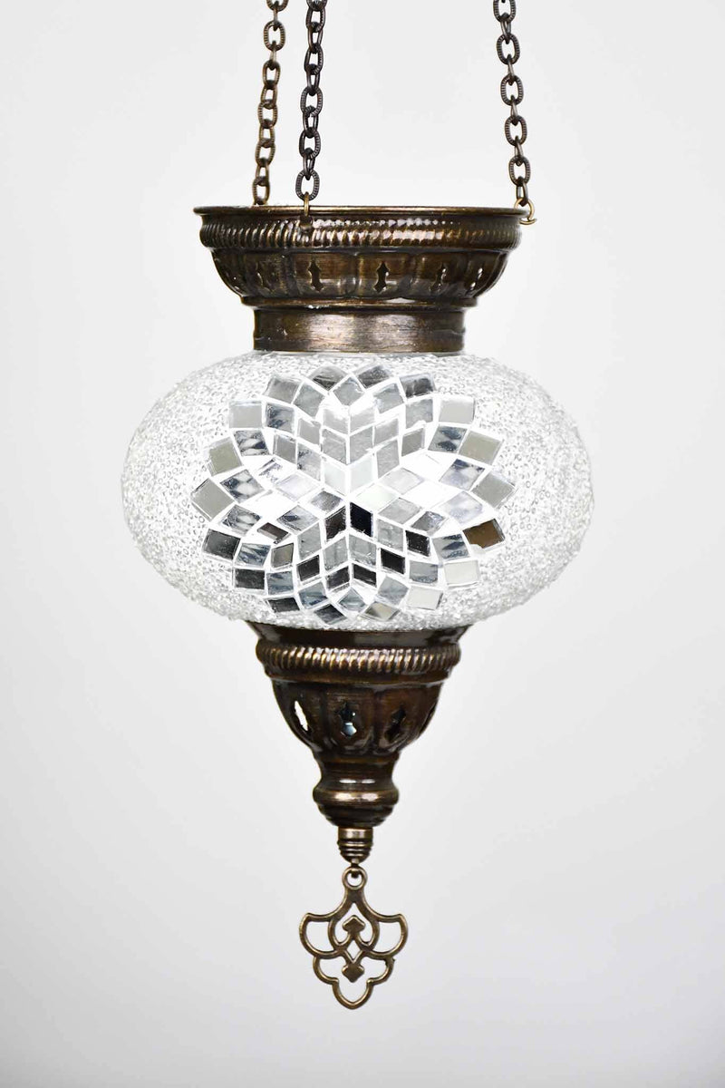 Turkish Mosaic Candle Holder Hanging Star Bead White Lighting Sydney Grand Bazaar 