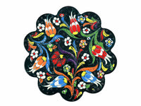 Turkish Trivet Flower Collection Dark Green Ceramic Sydney Grand Bazaar 2 