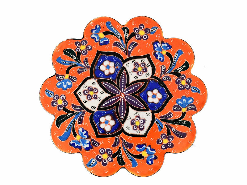 Turkish Trivet Flower Collection Orange Ceramic Sydney Grand Bazaar 2 