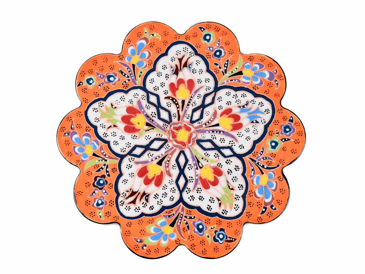 Turkish Trivet Flower Collection Orange Ceramic Sydney Grand Bazaar 7 