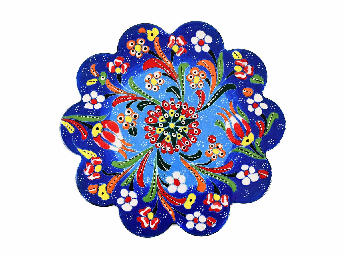 Turkish Trivet Flower Collection Two Tone Blue Ceramic Sydney Grand Bazaar 2 