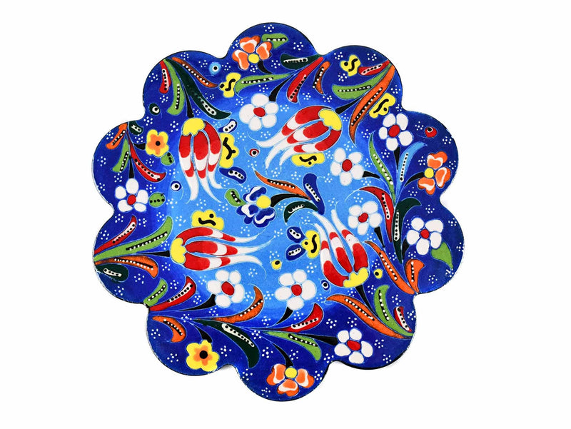 Turkish Trivet Flower Collection Two Tone Blue Ceramic Sydney Grand Bazaar 4 