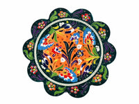 Turkish Trivet Flower Collection Two Tone Green Ceramic Sydney Grand Bazaar 4 