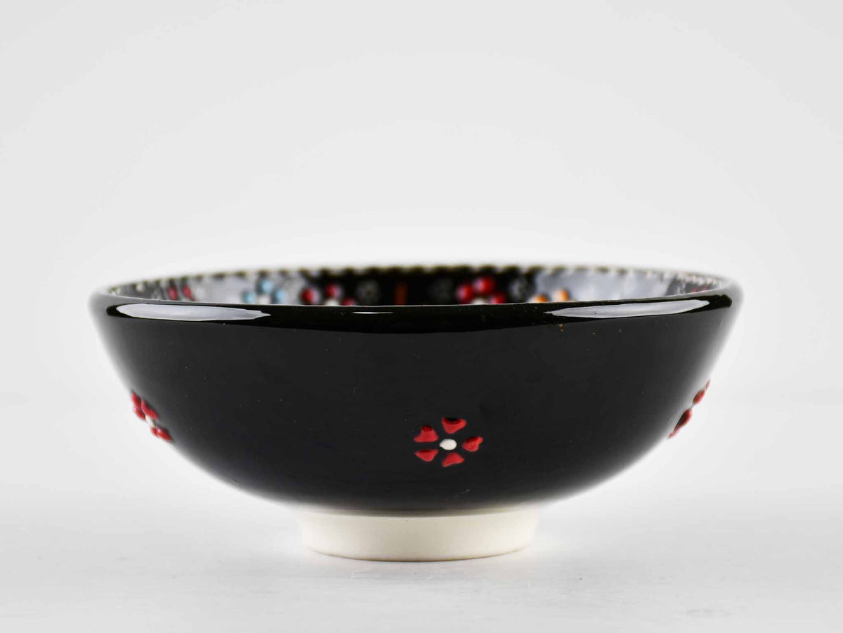 10 cm Turkish Bowls Dantel Collection Black Ceramic Sydney Grand Bazaar 