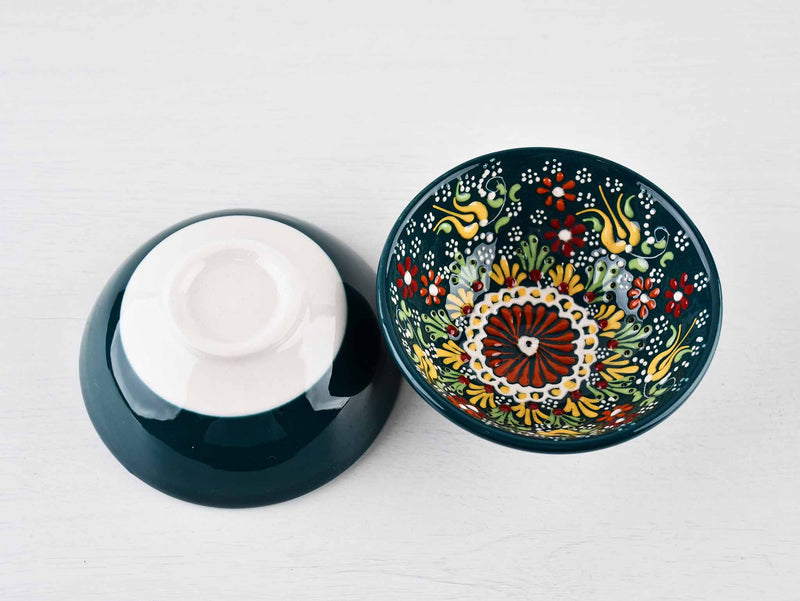 10 cm Turkish Bowls Dantel Collection Green Ceramic Sydney Grand Bazaar 