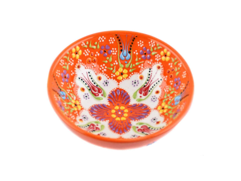 10 cm Turkish Bowls Dantel Collection Orange Ceramic Sydney Grand Bazaar 3 
