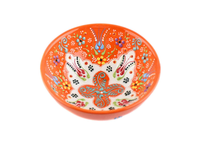 10 cm Turkish Bowls Dantel Collection Orange Ceramic Sydney Grand Bazaar 6 
