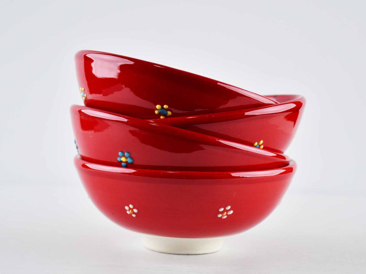 10 cm Turkish Bowls Dantel Collection Red Ceramic Sydney Grand Bazaar 