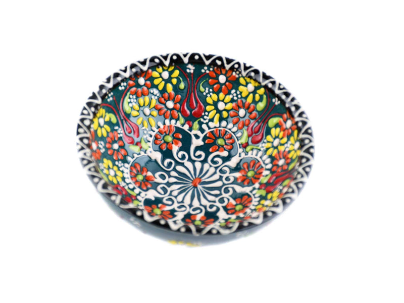 10 cm Turkish Bowls Dantel Collection Teal Green Ceramic Sydney Grand Bazaar 18 