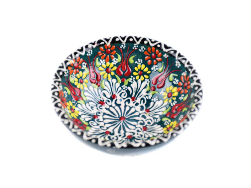 10 cm Turkish Bowls Dantel Collection Teal Green Ceramic Sydney Grand Bazaar 22 