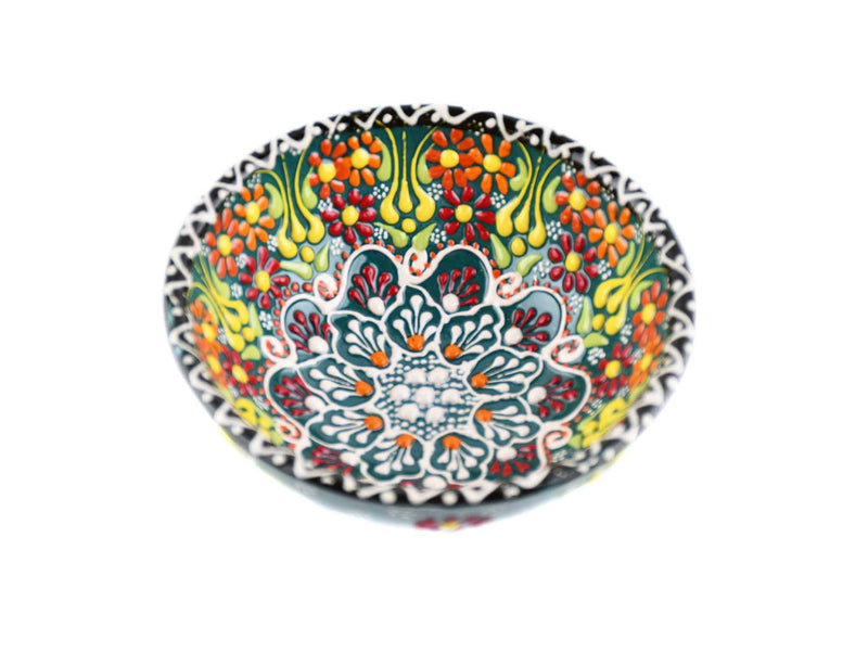 10 cm Turkish Bowls Dantel Collection Teal Green Ceramic Sydney Grand Bazaar 20 