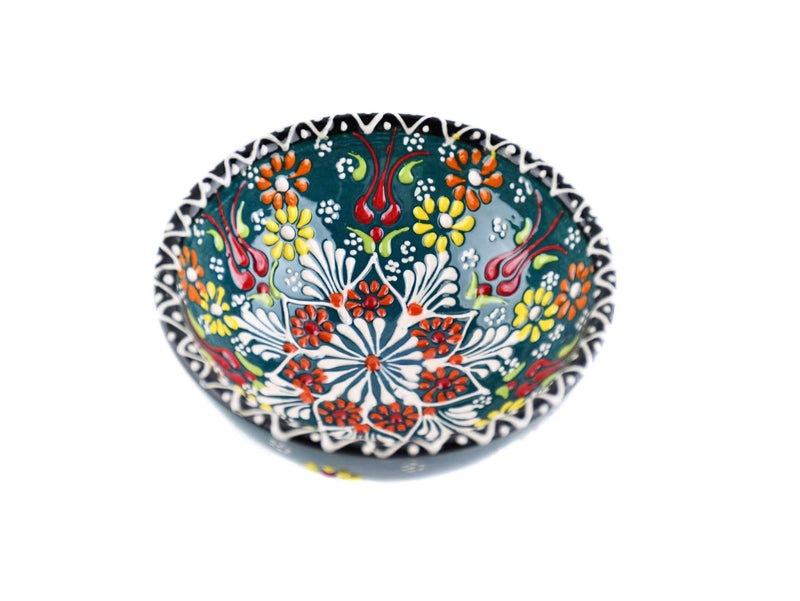 10 cm Turkish Bowls Dantel Collection Teal Green Ceramic Sydney Grand Bazaar 19 