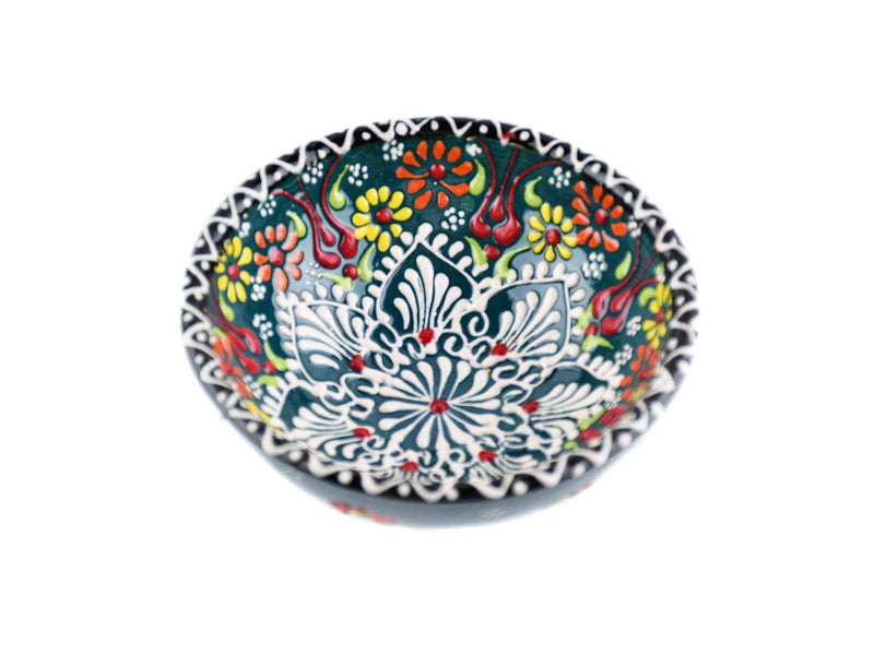 10 cm Turkish Bowls Dantel Collection Teal Green Ceramic Sydney Grand Bazaar 17 