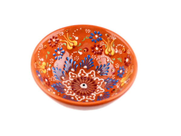 10 cm Turkish Bowls Dantel New Collection Orange Ceramic Sydney Grand Bazaar 3 
