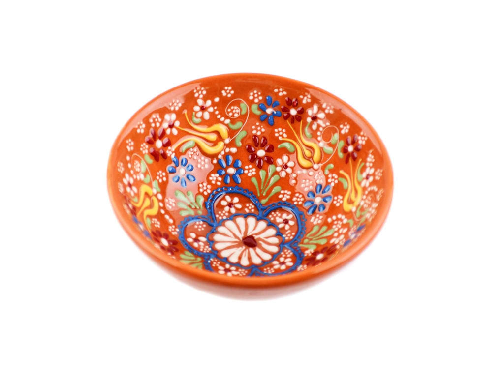 10 cm Turkish Bowls Dantel New Collection Orange Ceramic Sydney Grand Bazaar 1 