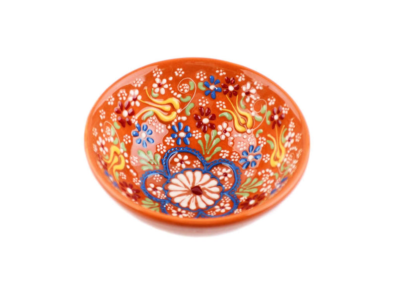 10 cm Turkish Bowls Dantel New Collection Orange Ceramic Sydney Grand Bazaar 1 