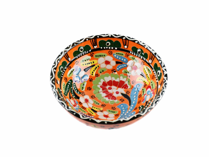 10 cm Turkish Bowls Flower Collection Orange Ceramic Sydney Grand Bazaar 7 