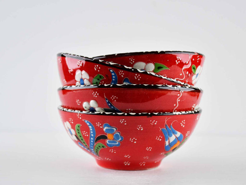 10 cm Turkish Bowls Flower Collection Red Ceramic Sydney Grand Bazaar 