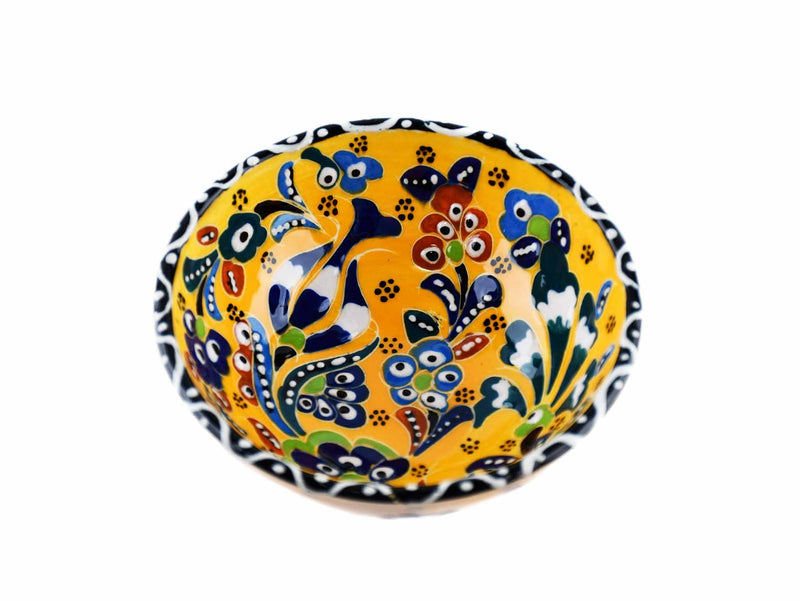 10 cm Turkish Bowls Flower Collection Yellow Ceramic Sydney Grand Bazaar 6 