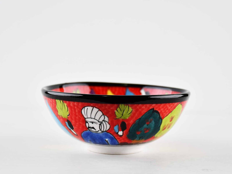 10 cm Turkish Bowls Ottoman Miniature Red Ceramic Sydney Grand Bazaar 