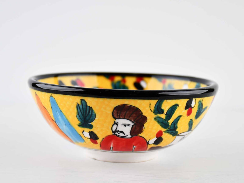 10 cm Turkish Bowls Ottoman Miniature Yellow Ceramic Sydney Grand Bazaar 