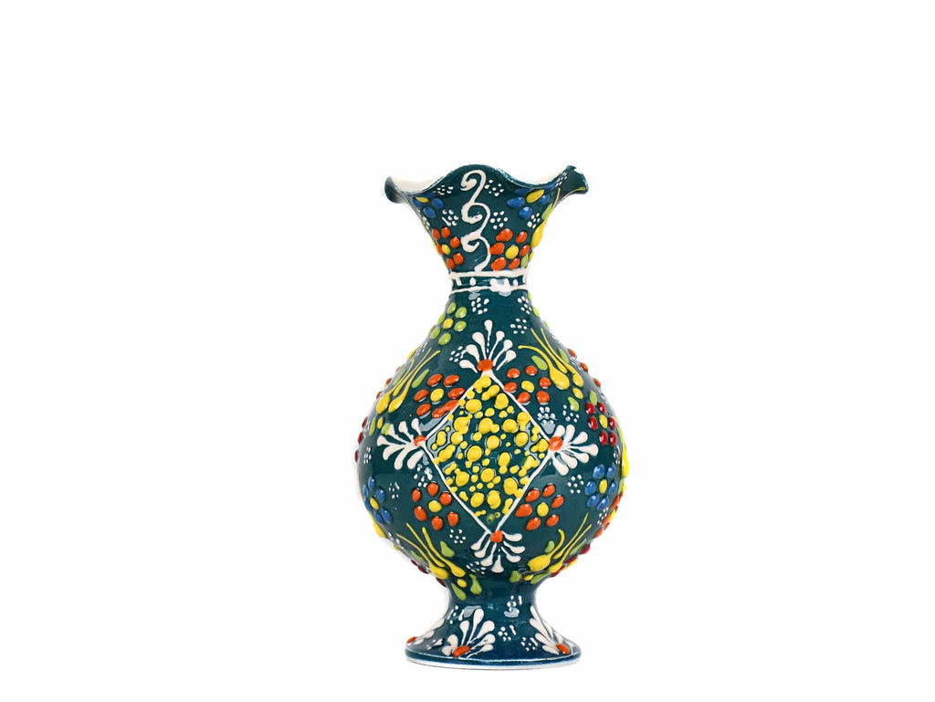 10 cm Turkish Ceramic Vase Dantel Green 1 Ceramic Sydney Grand Bazaar 