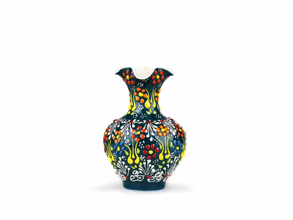 10 cm Turkish Ceramic Vase Dantel Green Ceramic Sydney Grand Bazaar Design 1 