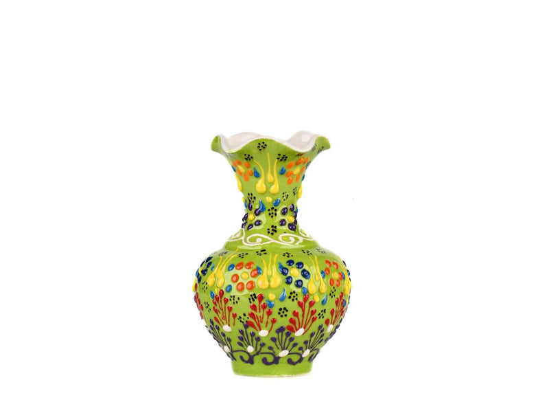 10 cm Turkish Ceramic Vase Dantel Light Green Ceramic Sydney Grand Bazaar Design 1 