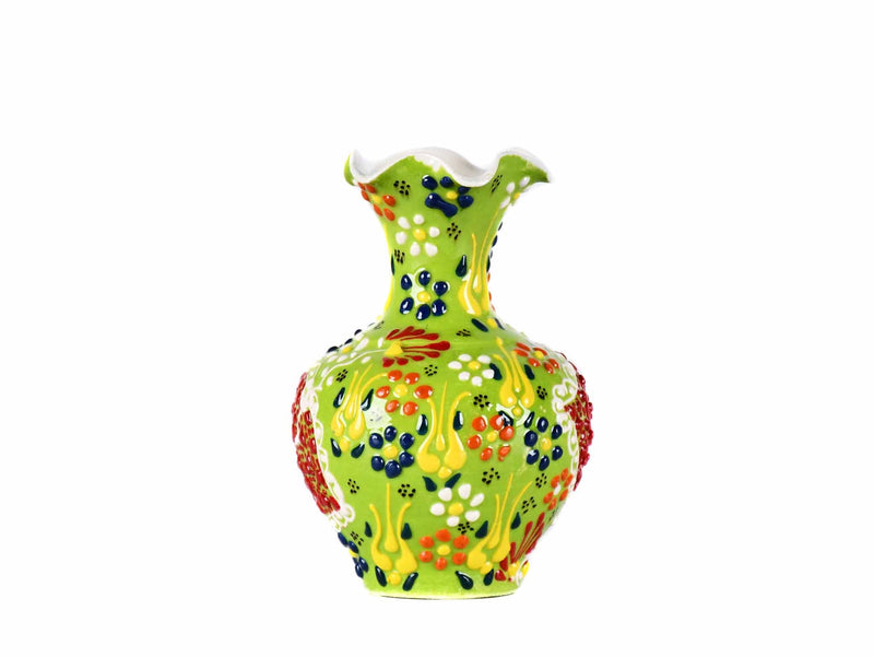 10 cm Turkish Ceramic Vase Dantel Light Green Ceramic Sydney Grand Bazaar Design 4 