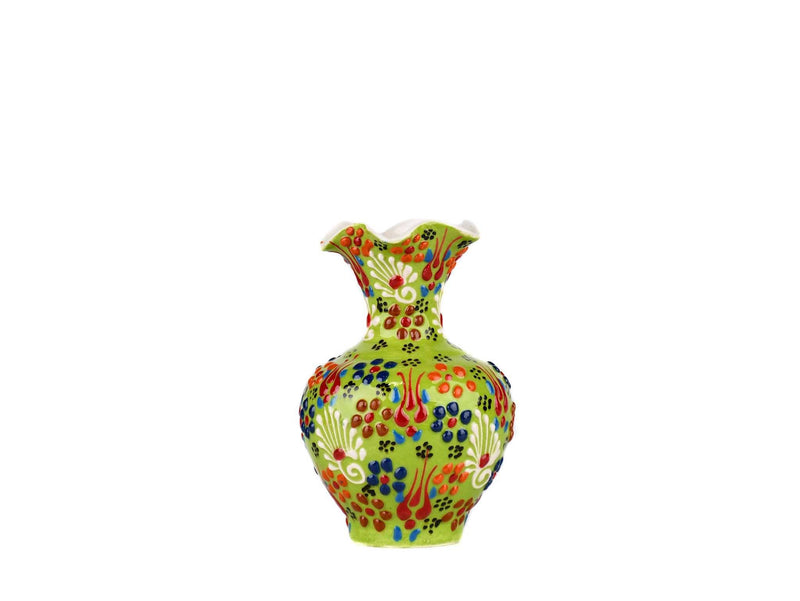 10 cm Turkish Ceramic Vase Dantel Light Green Ceramic Sydney Grand Bazaar Design 3 