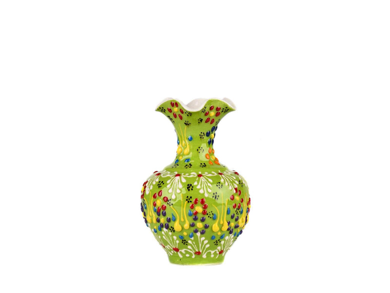 10 cm Turkish Ceramic Vase Dantel Light Green Ceramic Sydney Grand Bazaar Design 5 